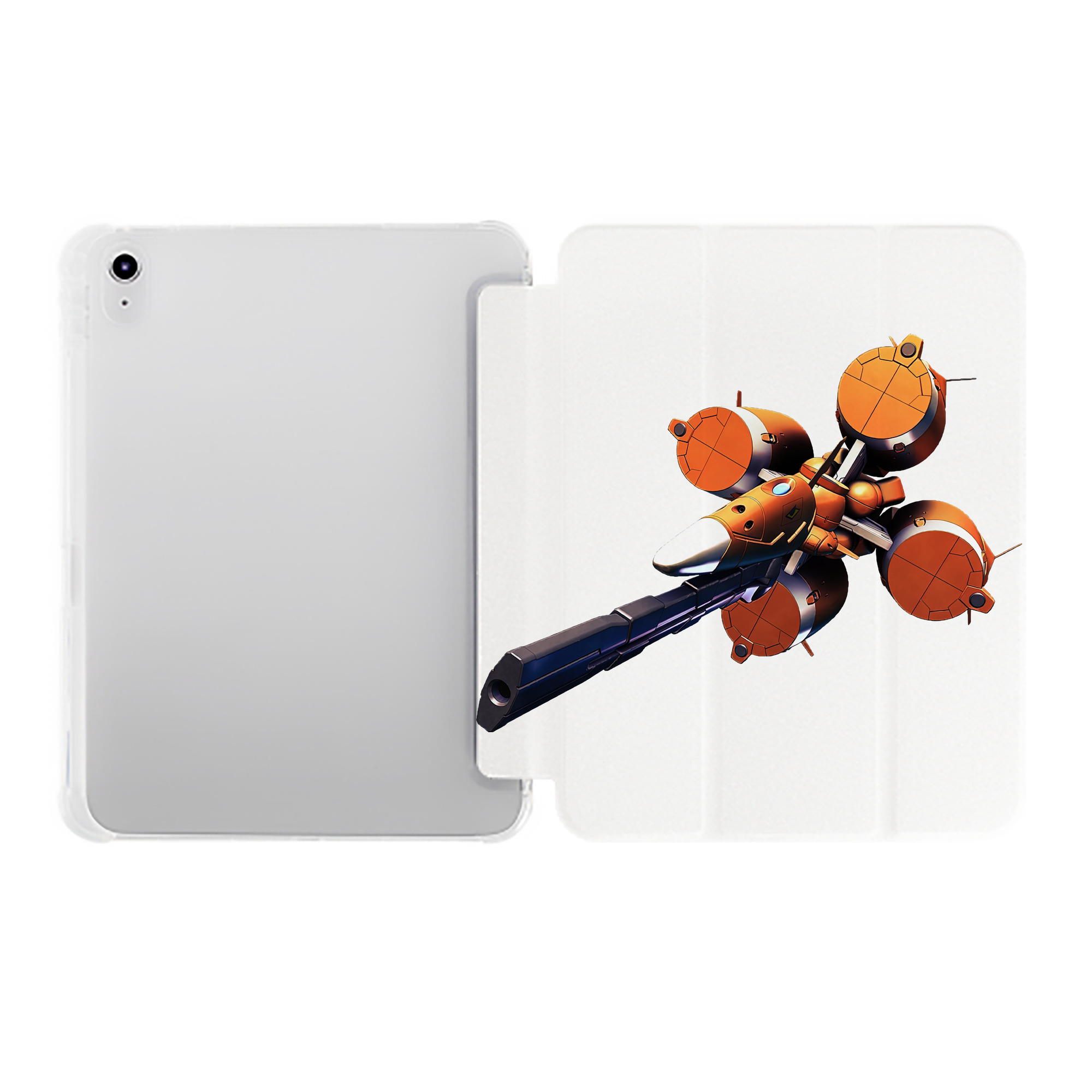 （画像用） 機動戦士ガンダム Mobile Suit Gundam IPad ケース ペン収納付き 三つ折りスタンド PUレザー×シリコン 対応機種9.5/10.5/10.9インチ